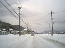 雪景色・鶴来街道